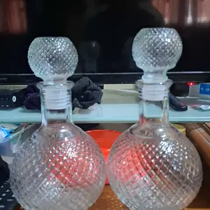 Temkin Whisky Decanter Glass Bottle Liquor Scotch Luxury Round Earth - C13