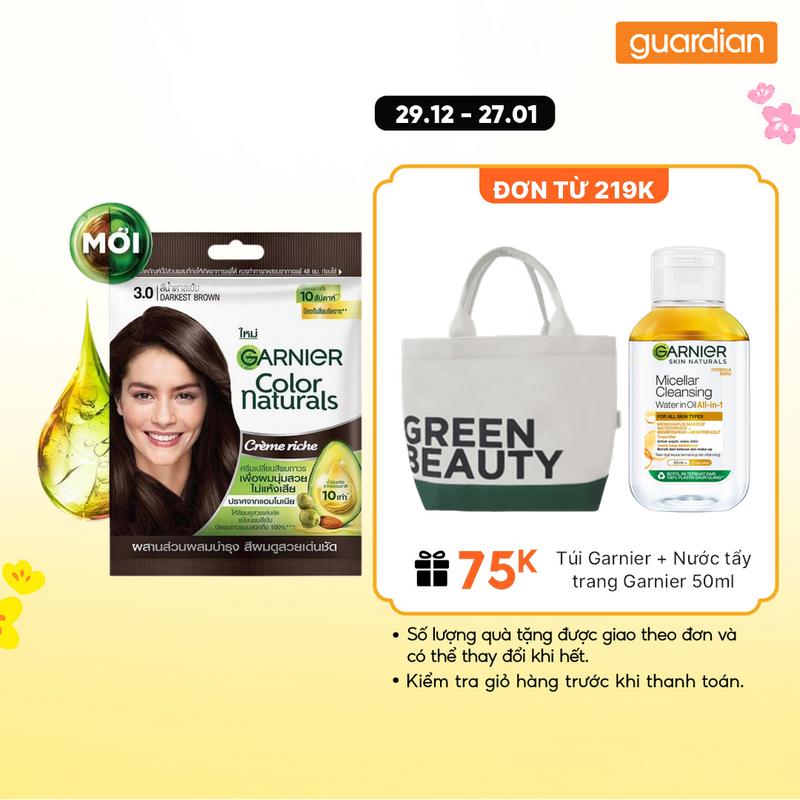 Kem Nhuộm Tóc Garnier Color Naturals Crème Riche 30Ml + 30Gr