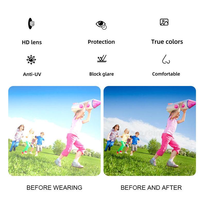 Product Introduction of 2-12Y Heart Frame Kids Sunglasses Children Retro Cute Cartoon Bee GlassesGirls Boys Fashion Eyeglasses 6