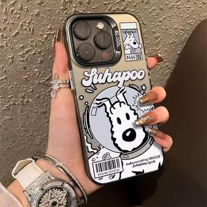 แฟชั่นแบรนด์สุนัขอวกาศใหม่เหมาะสำหรับเคสโทรศัพท์มือถือ  iPhone 15promax ระดับไฮเอนด์ 14/13/12 รวมทุกอย่าง 11