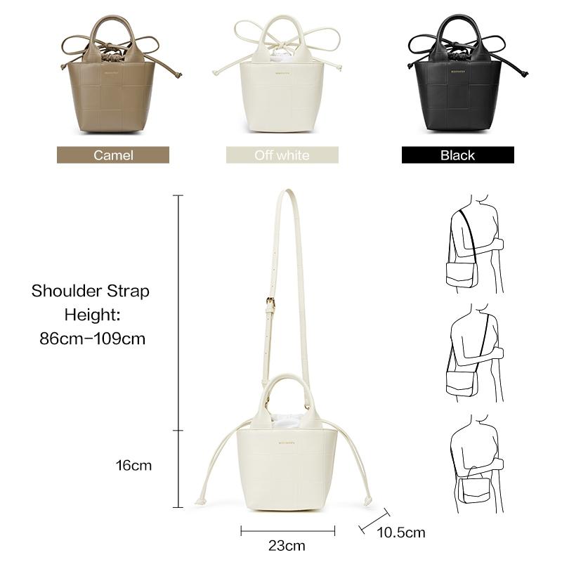 [Cryzant Bag] BOSTANTEN Tas Selempang Wanita Handbag Sling Bag Tas Simple Jalan Jalan Berkapasitas Besar Tas Serut Kulit Sintetis 7