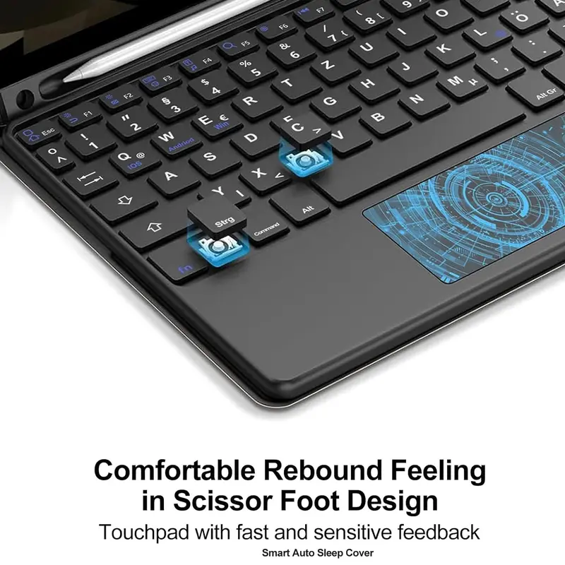 Bluetooth Keyboard Case untuk Huawei MatePad SE 11 2024 Wireless Blutooth Keybord Kibord Flip Casing Book Cover Sarung Kesing Flipcase Flipcover Bookcover Pen Slot 4