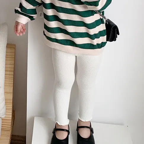 BOBOHO - Legging Kriwil Casual Anak Perempuan Lokal Bahan Rib Tebal / Celana Legging Polos Bayi / Legging Anak 5