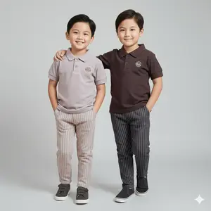 ESTISHOP X DINODAY Setelan Baju Anak Laki Laki Kaos Kerah Wngki Little Dinoday Korean Style Celana Slimfit