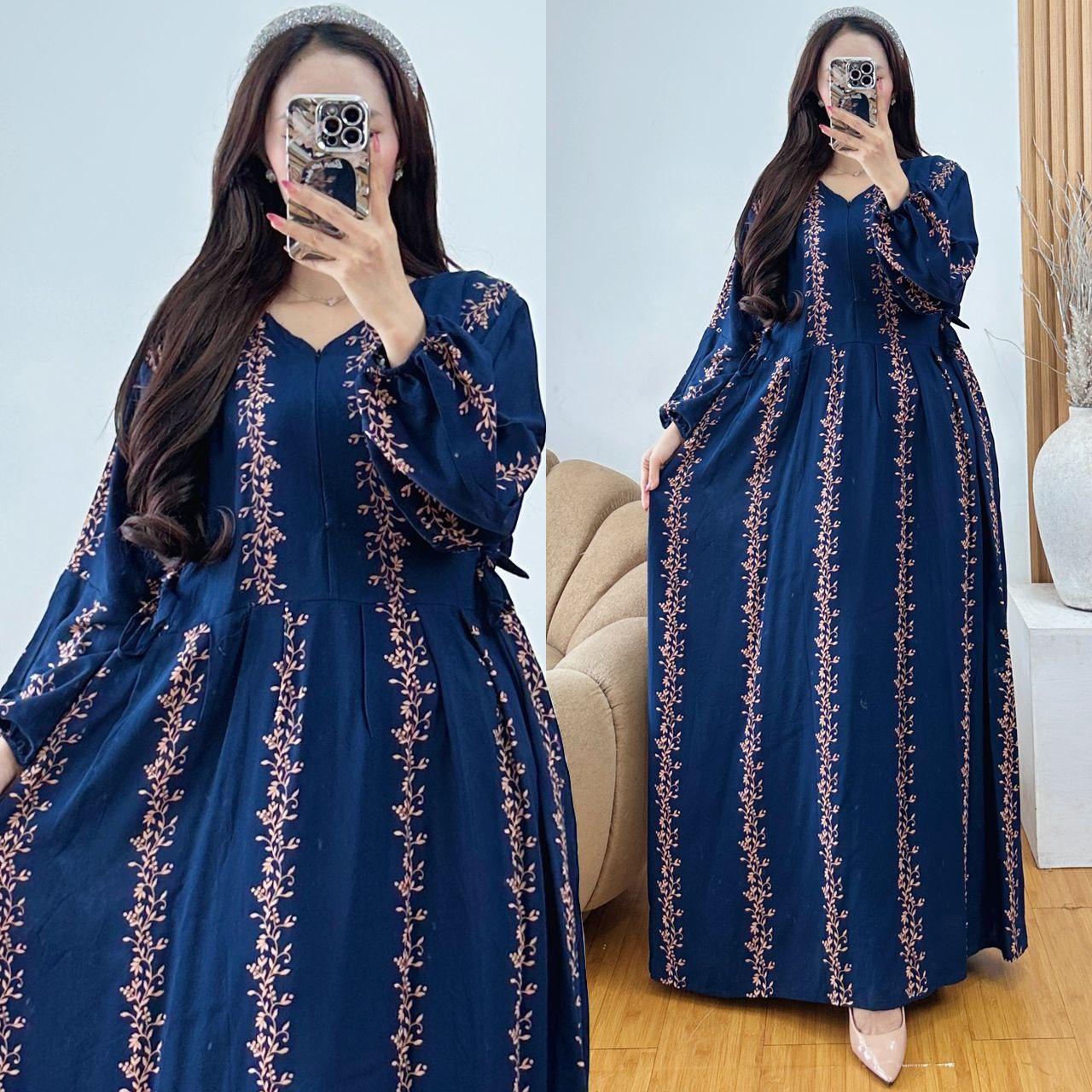 Dress Gamis Muslim Bahan Rayon Premium Nyaman Bumil Busui Friendly  Santai