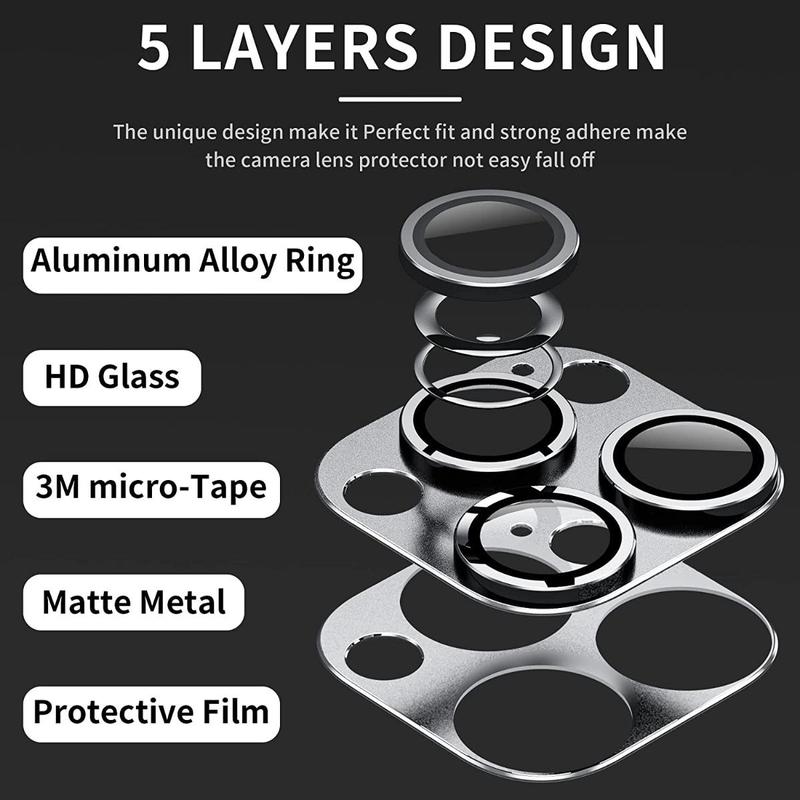 Metal Ring Camera Protector for IPhone 14 15 Pro Max 13 12 11 Pro Max Mini 14 15 Plus Lens Cover Protection Accessories 2