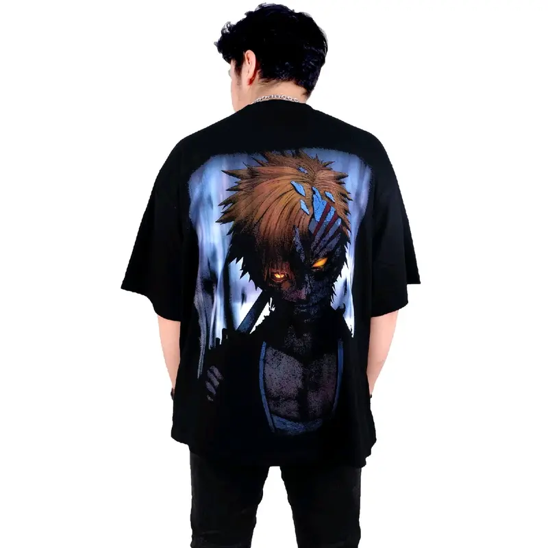 KAOS ANIME MANGA KOMIK KAIJU NO 8 BLEACH ICHIGO FRIEREN BAJU KARTUN BIG SIZE KATUN COMBED 20S 6