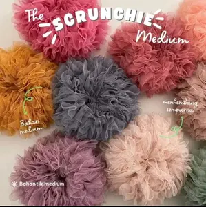CEPOL SCRUNCHIE IKAT RAMBUT BAHAN TELLE MULTI Wanita Orange 18 cm