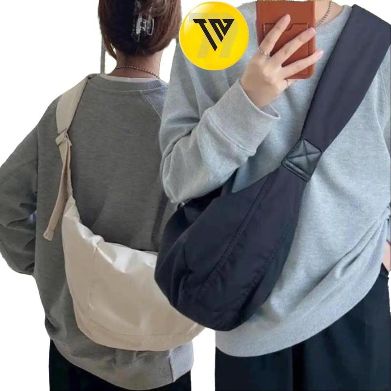 TN79 STORE Túi Xách Đeo Chéo Vải Dù Nylon Kháng Nước Unisex Nam Nữ Đi Học Đi Chơi Hình Bầu Phong Cách Hàn Quốc Size 24x44x8cm Đựng Sách A4 Chất Vải Mềm Mịn
