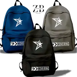 Zafran Bags- Tas punggung  simpel murah distro pashionLaptop Sekolah SD SMP SMA Multifungsi Tas  Pria Backpack Ransel Hitam Leptop Wanita