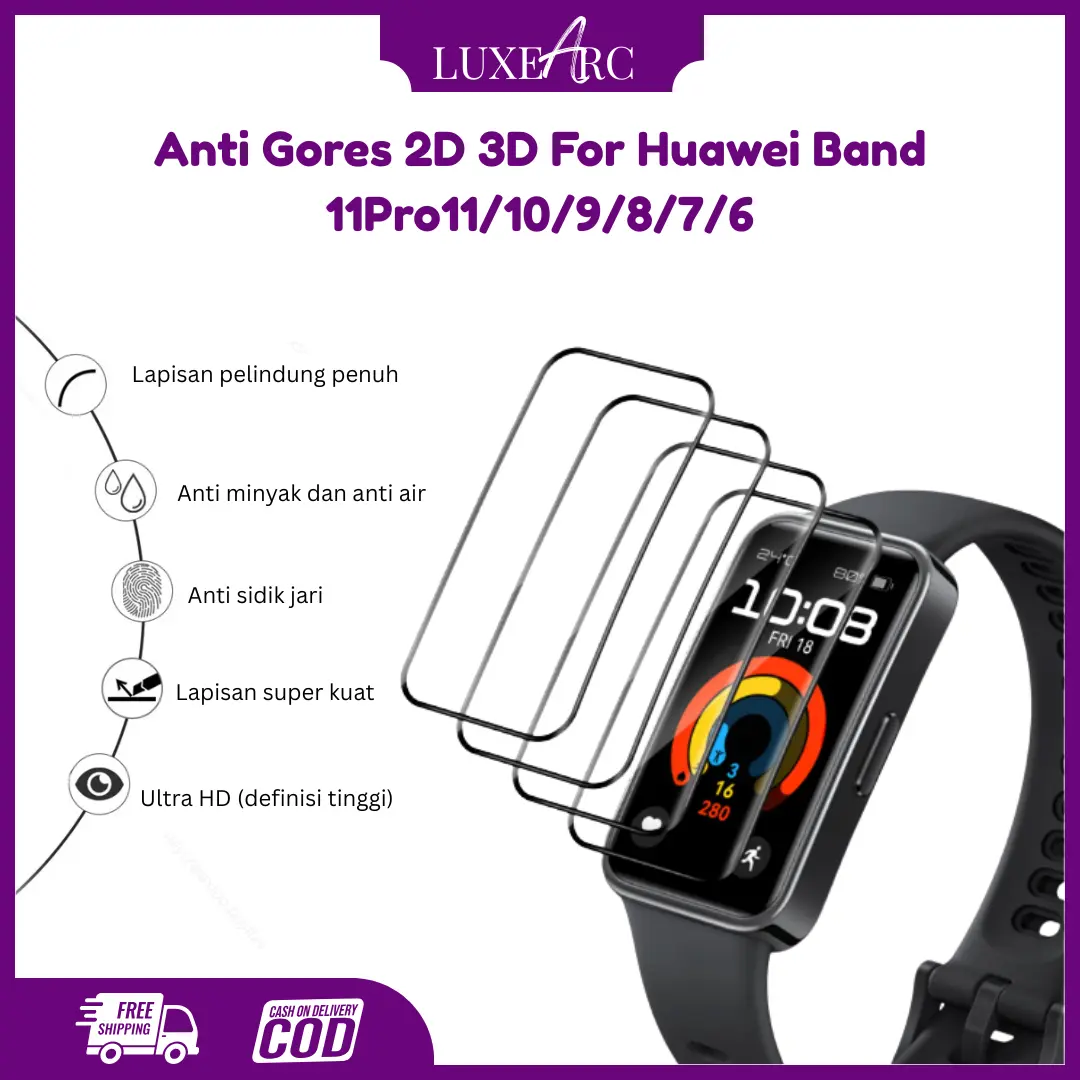 FlexiShield Screen Protector 2D 3D For Huawei band 11Pro/11/10/9/8/7/6 - Protective Film Hydrogel Curved 2D/3D