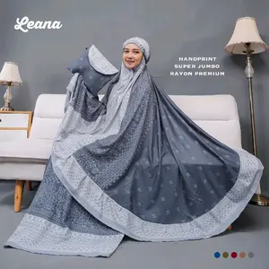 Mukena Muslim Travelling Dewasa Rempel Bahan Katun Rayon Premium Size Super Jumbo Dingin Nyaman Panjang Lembut Remaja Dewasa Mewah Mukenah Handprint Super Jumbo Rayon Premium Motif Kain