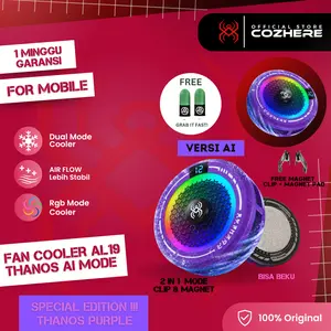 COZHERE Fan Cooler AL19 THANOS Purple Pendingin Kipas Hp Gaming Special Edition FunCooler For Mobile Phone Universal Android IOS