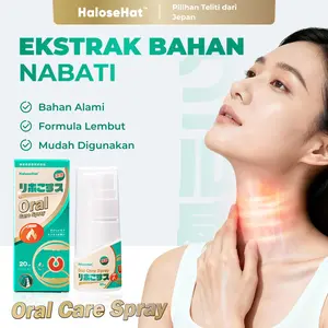 HaloseHat Gel Tenggorokan dengan Bunga Kacang & Daun Mentah - Menenangkan Keringan & Kramatan, Tidak Kental, 20g