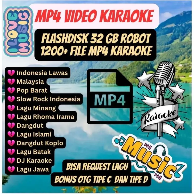 KHUSUS KARAOKE FULL 32GB KAPASITAS 32GB UNTUK SPEAKER MOBIL TV