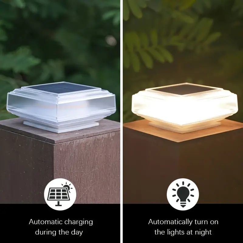 lampu solar Lampu Taman Tenaga Surya Lampu pos baterai surya Remote Sensor Light LED Anti Air IP67 6