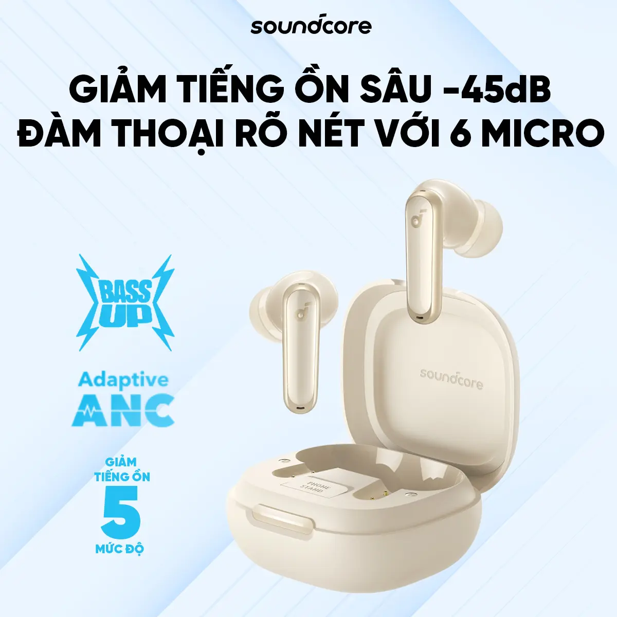 Tai nghe bluetooth Soundcore P40i | Chống ồn chủ động ANC | Pin trâu| Dịch thuật AI trên App | Đàm thoại vượt trội- Tai nghe không dây headphone chụp tai- Bảo hành 18 tháng- Hàng chính hãng | BigBuy360 - bigbuy360.vn