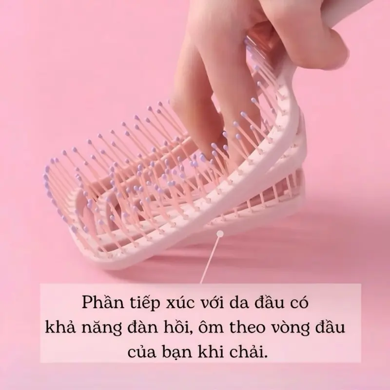 (Mẫu Mới) Lược cong bản to chải tóc massage tóc gỡ rối tạo kiểu sấy phồng t 8
