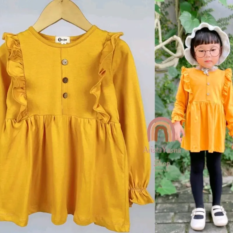 tunik hamida /tunik anak perempuan 4-12 tahun/ bahan ceringkle/ terbaru dan kekinian 4