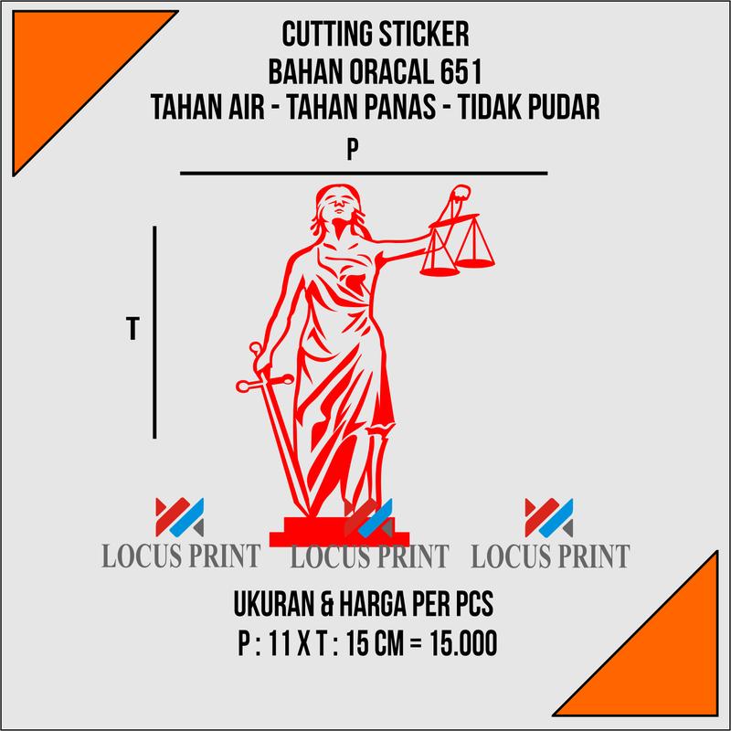 Cutting Sticker Stiker Dewi Themis Keadilan Bahan Oracal 651 3