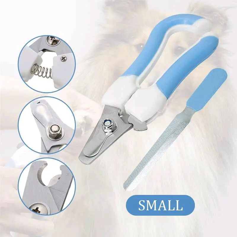 BaoRun Gunting Kuku Hewan Anjing Kucing Kelinci Stainless Steel - 5X dengan Gagang Ergonomis dan Mata Pisau Tajam untuk Perawatan Kesehatan Kuku Hewan Peliharaan