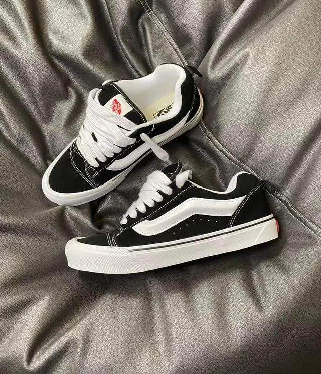 Sepatu Vns KNU Skool Black White Premium Original Sneakers untuk Pria dan Wanita - Casual, Shoes