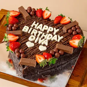 Brownies Diva Delight Decoration Chan Patisserie Size 20cm | Hampers Natal | Birthday Hampers