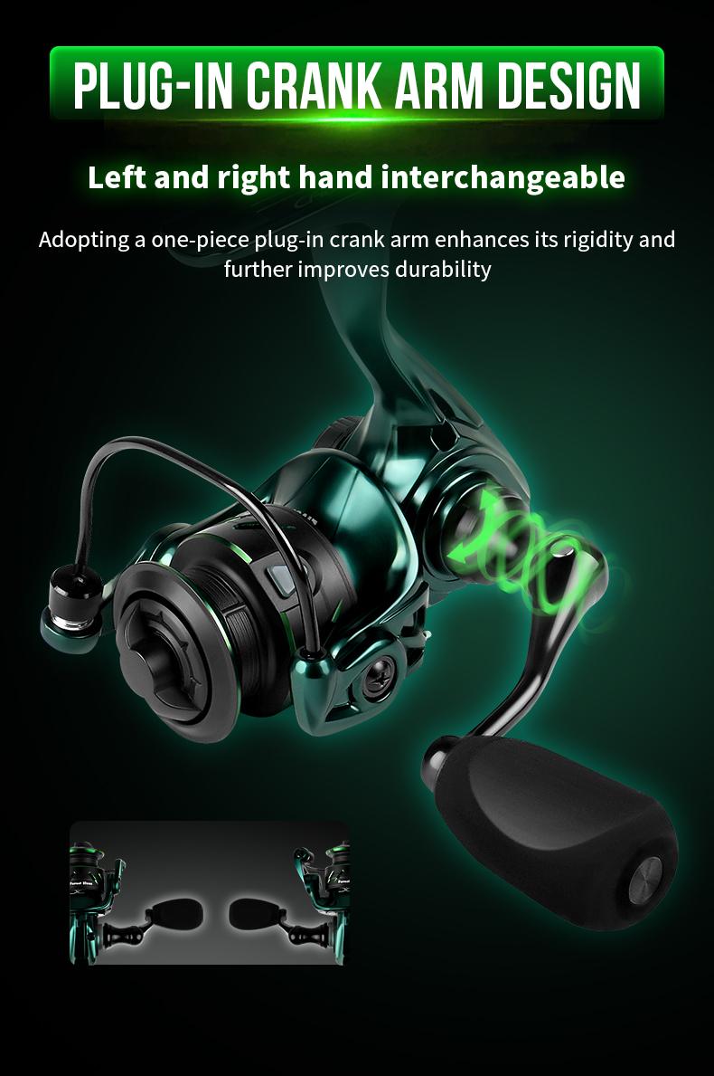 Cadence EIves Mini Spinning Reel, 123g Ringan ultralight , Bearing 6+1BB, Brek 3kg, Nisbah 5.2:1, Kekili Mikro Mesin Tepat, Design Khas Ikan Lure Toman/Kelah/Bass, Sesuai Memancing Sungai Jernih