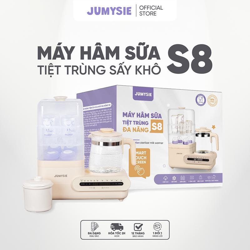 Máy Hâm Sữa Tiệt Trùng Sấy Khô Đa Năng S8 Jumysie - 12 Chức Năng, Màn Hình Cảm Ứng, An Toàn Tiện Lợi 1