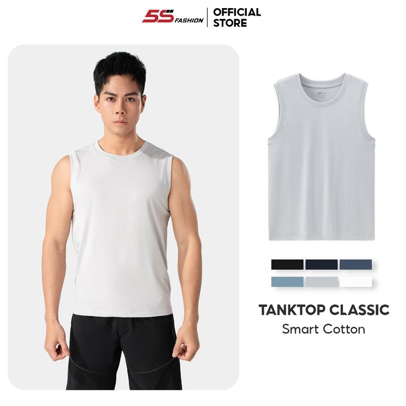Áo Sát Nách Nam 5S FASHION Chất Cotton Trơn Basic, Dễ Mặc, Khỏe Khoắn (ASN25005)