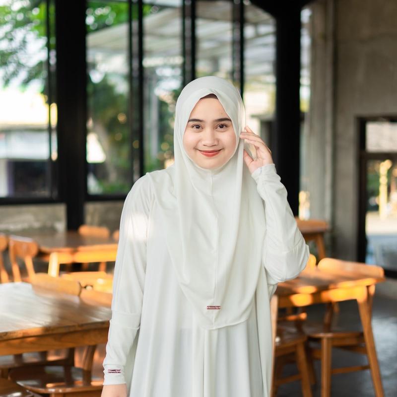 Humaira Dress - Nameera Style - Abaya One Set, Batwing, Bahan Jersey, All Size, Busui Friendly 2