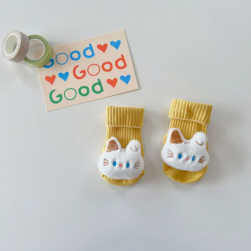 Tất Trẻ Em Bé Thiết Kế Hoạt Hình Dễ Thương, Phong Cách Mùa Thu, Tất Ống Giữa 5
