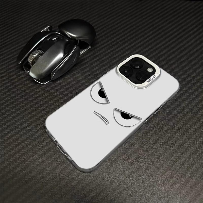 Casing Silkon TPU eksipresi galak untuk iPhone 13/15 pro max 14/Xsmax/R dengan 12/11 Film Lensa Bawaan - romantis dan indah - Ponsel BLJ 0