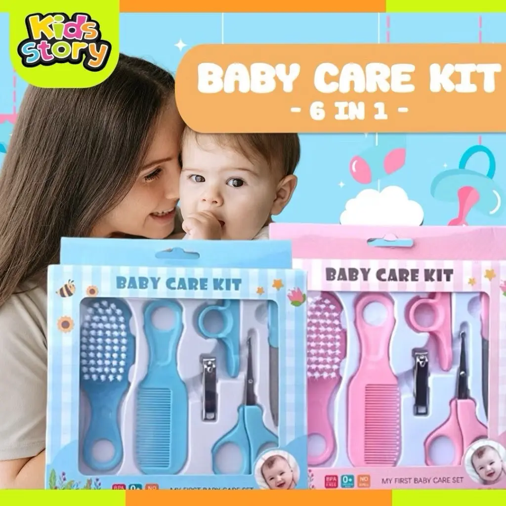 Perlengkapan Bayi 6 in 1 Gunting, Potong Kuku, Menikut, Sisir - Sikat