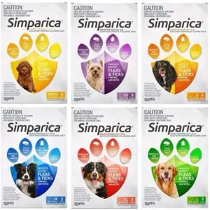 SIMPARICA Obat Kutu Anjing 35 Hari Perlindungan Fleas & Ticks untuk Anjing