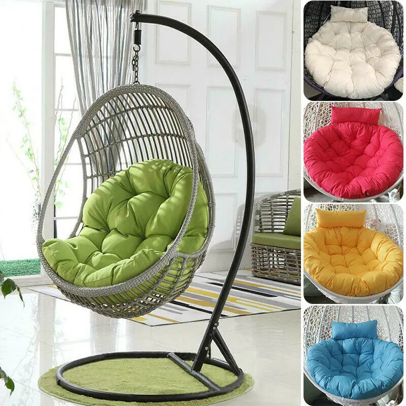Cushion Rattan Chair Swing Hanging Egg Chair Soft Mat Pad Cover Patio in/Outdoor