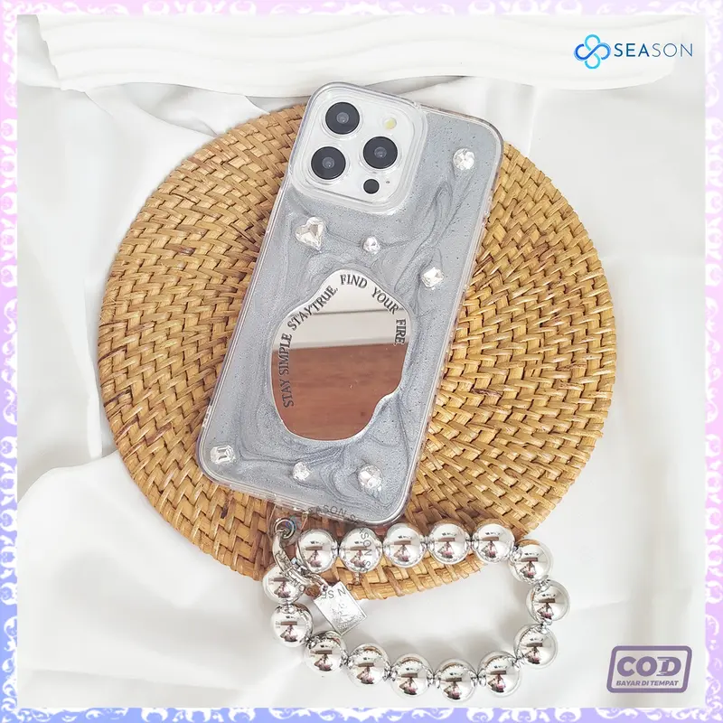 Mirror Case Diamond Sand + Strap For Iphone 11 12 13 14 15 Pro Promax Plus[IM15] 3