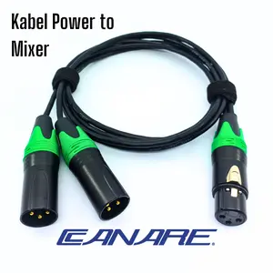 Kabel Audio In Out Mixer Power Cabang 1x XLR Female to 2x XLR Male Kabel Canare Berkualitas
