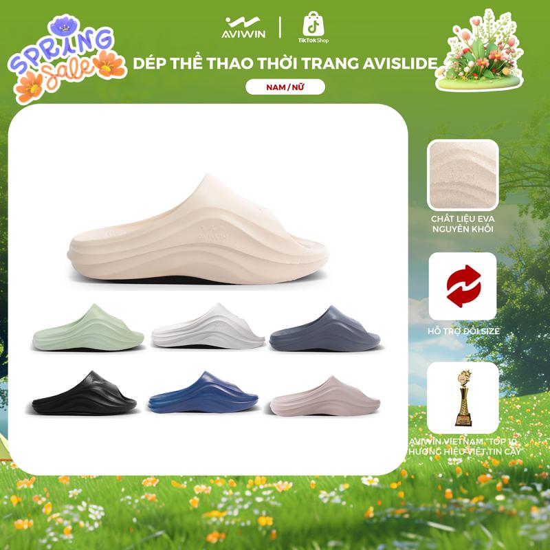 Aviwin Dép Bánh Mì Nam Nữ AVIWIN AVISLIDE D001 Dép Đúc EVA Nguyên Khối Chống Trơn Trượt Cao 3.5cm Chất Liệu Cao Cấp Thời Trang Thể Thao Unisex - Bảo hành chính hãng 
