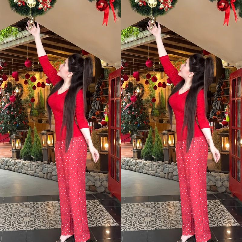  Set bộ ÁO CỔ TIM XÉO TAY DÀI VẢI BORRIP & Quần BAGGY KAKI MỀM  Size 35-75kg Thiết Kế Độc Đáo Áo Fom Ôm Body Quần Ống 17 Thoải Mái 