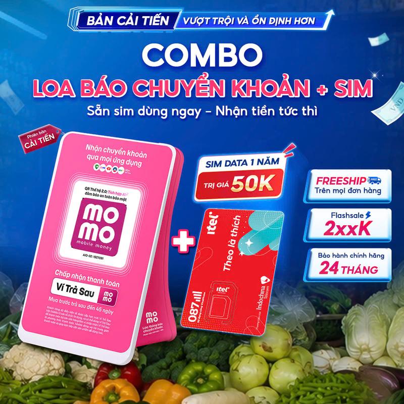 Combo Loa thông báo chuyển khoản và Sim - Bản Cải Tiến | Nhỏ gọn, tiết kiệ