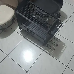 SJorage Rak Organizer Alat Tukang 4 Tingkat Dengan laci Penyimpanan Perkakas dengan Pengait Gantung&Slot Terpisah untuk Garasi​
