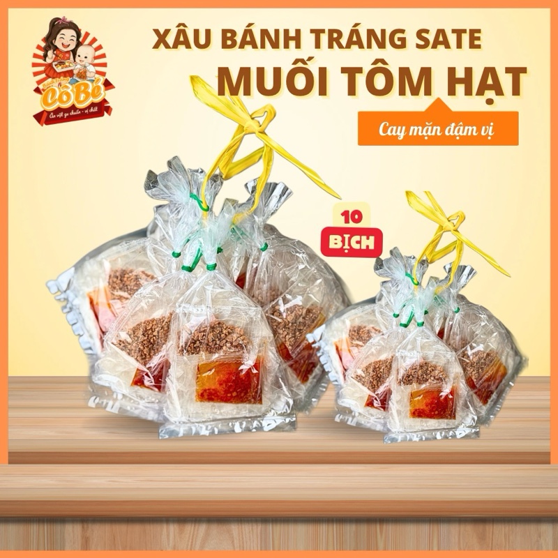 Xâu Bánh Tráng Sate Muối Tôm 10 Gói CB