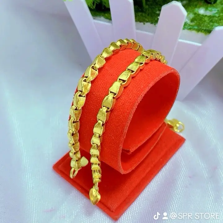 gelang padi dua suku cantik lapis kristal