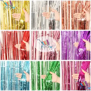 Dekorasi Tirai Foil Curtain Aneka Warna