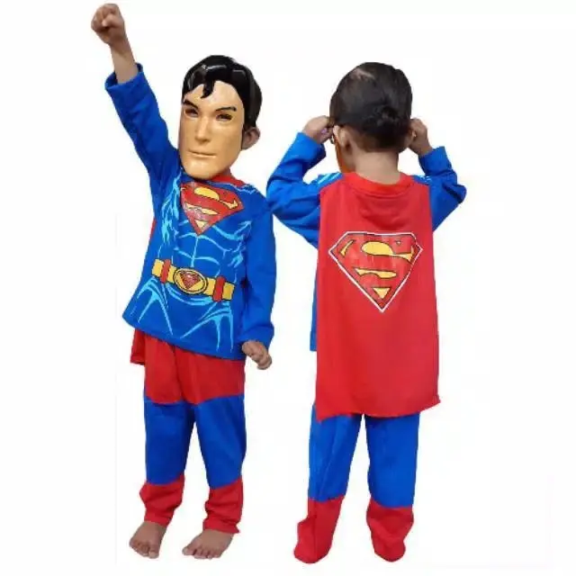 Baju anak setelan kostum laki laki superman batman spiderman 3