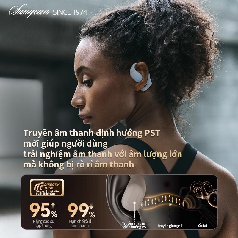 Tai nghe Bluetooth không dây Sangean SE01, Thích hợp cho các môn thể thao ngoài trời, Chống mồ hôi và chống mưa, Không đau khi đeo trong thời gian dài, Chip 5.3, Chất lượng âm thanh HiFi, Thời lượng pin 48 giờ, Giao hàng trong nước 4