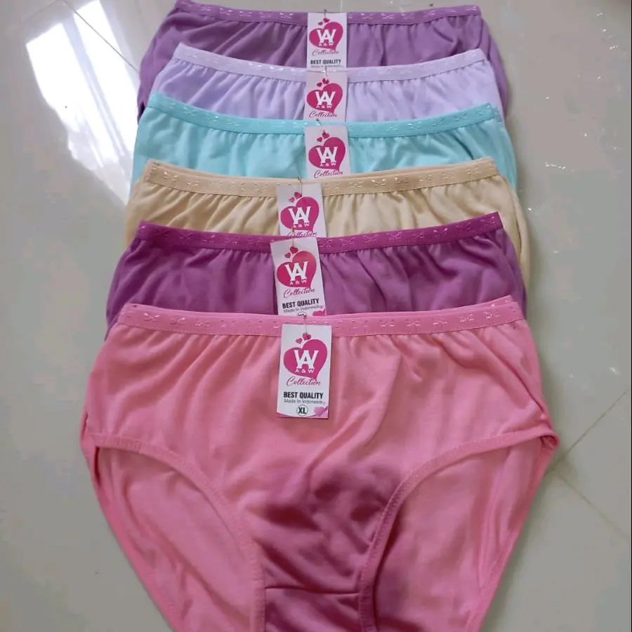 celana dalam wanita  bahan katun paket 6 pc dan 12 pc Dewasa Karet Motif