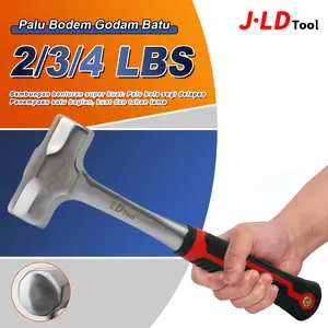 JLD Palu Bodem Godam Batu 2/3/4LBS Sledge Hammer Engineering Hammer Palu Delapan Segi Tempa Padat Baja Karbon Tinggi Terintegrasi Palu Besi Tempa Tanpa Sambungan Dengan Sambungan Benturan Super Kuat Dan Pegangan Nyaman palu  kambing