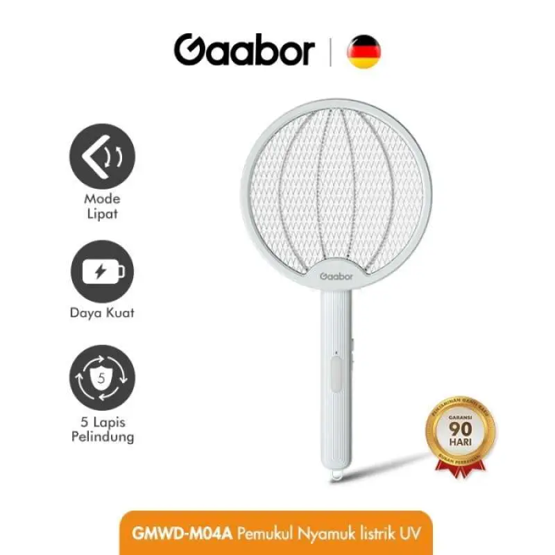 GAABOR Raket Nyamuk Charger USB Penangkap Pembasmi Nyamuk dan Serangga Listrik 2in1 Gantung dan Lipat / GMWD-M04A